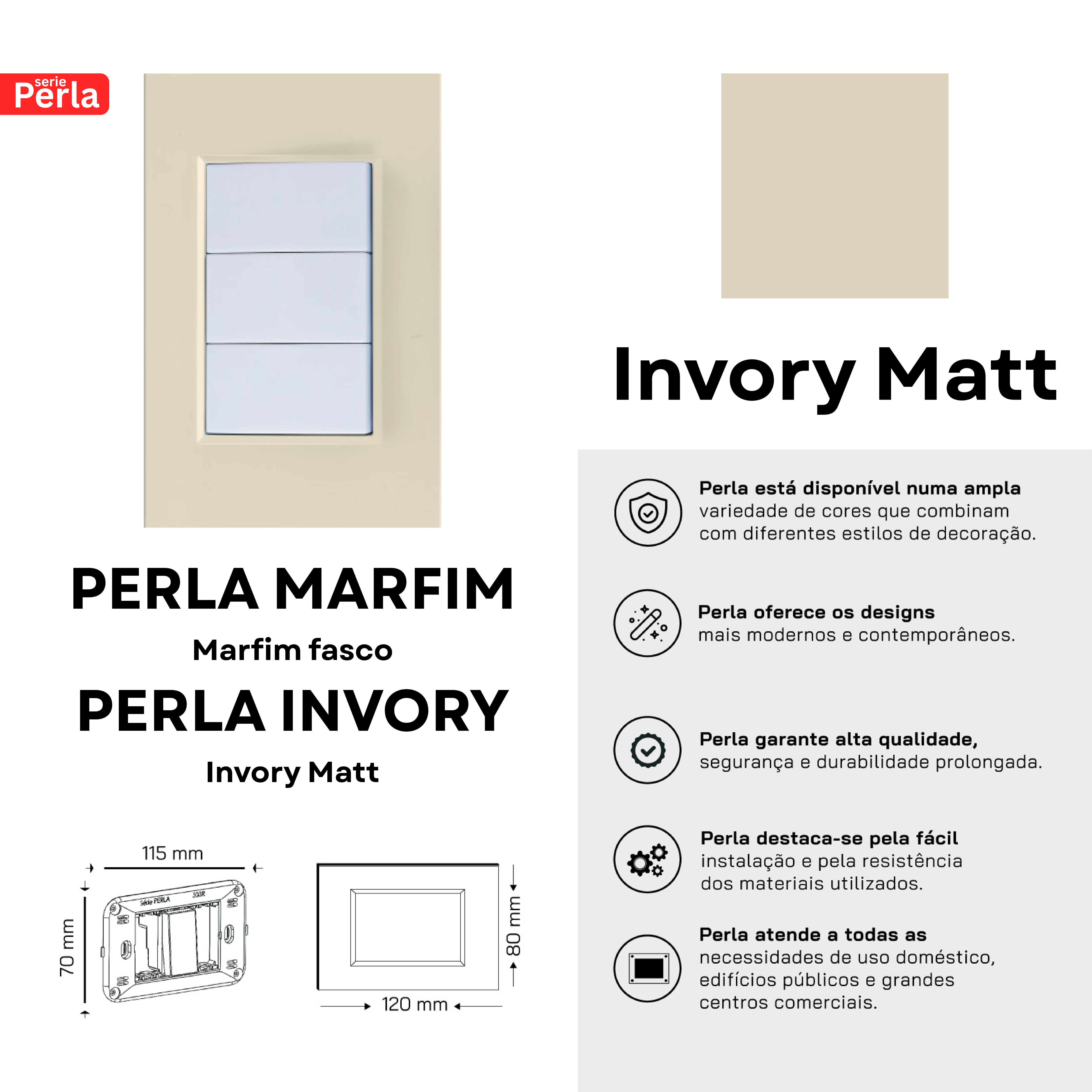 Perla Switches - Ivory